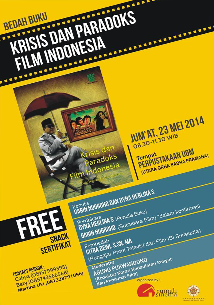 Poster bedah buku Krisis dan Paradoks Film Indonesia