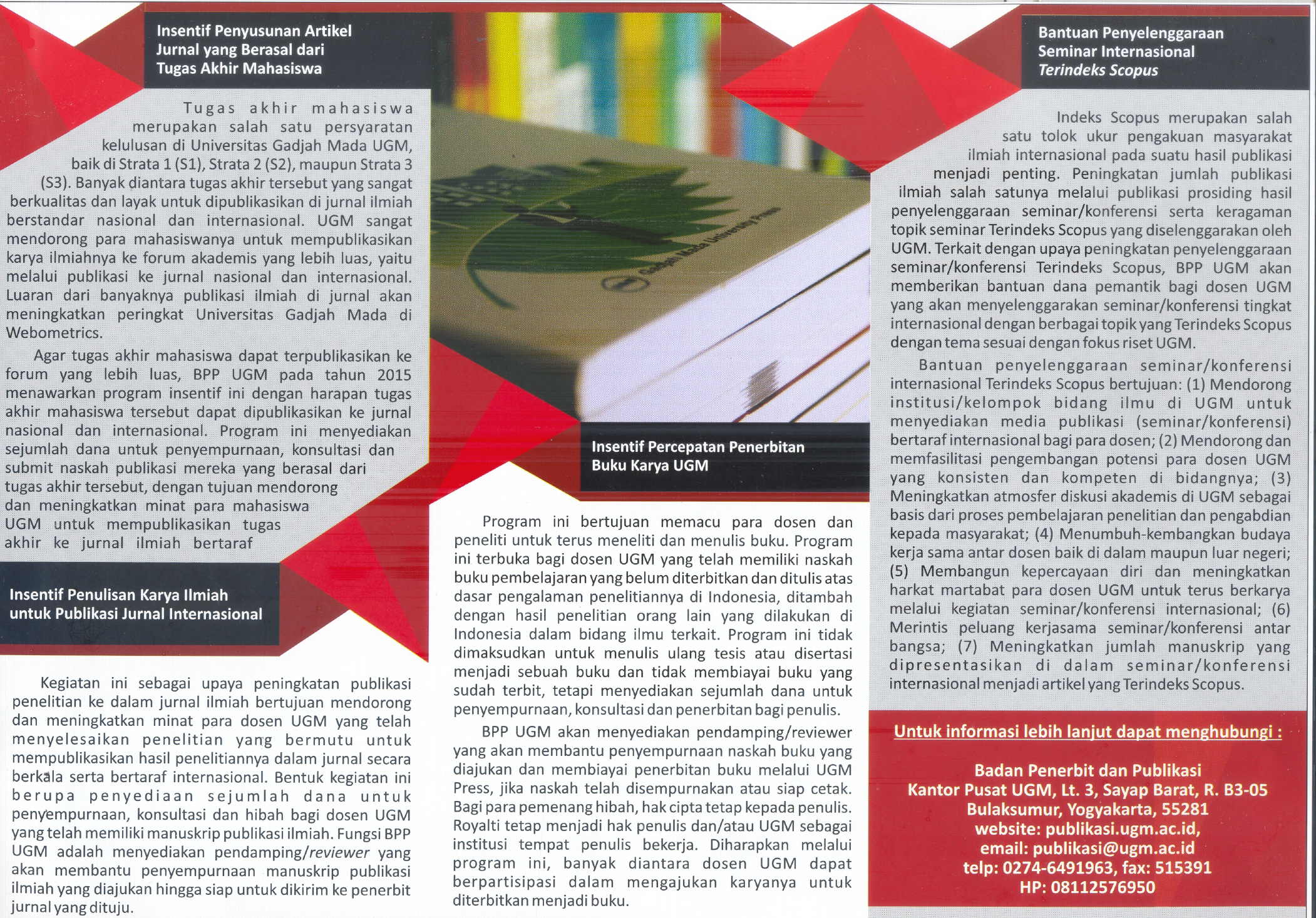 Leaflet2 Insentif Publikasi Karya Ilmiah UGM dari Badan Penerbit dan Publikasi UGM