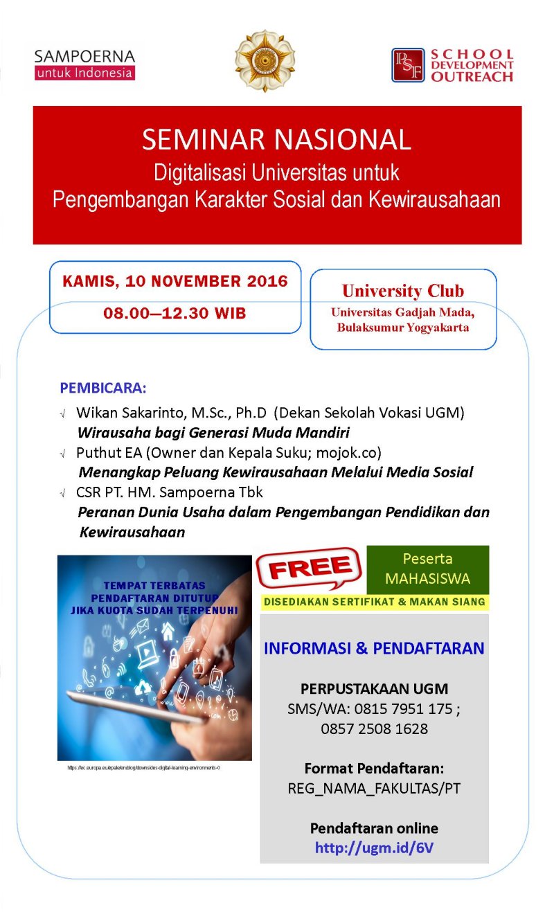 seminar pengembangan karakter sosial dan kewirausahaan