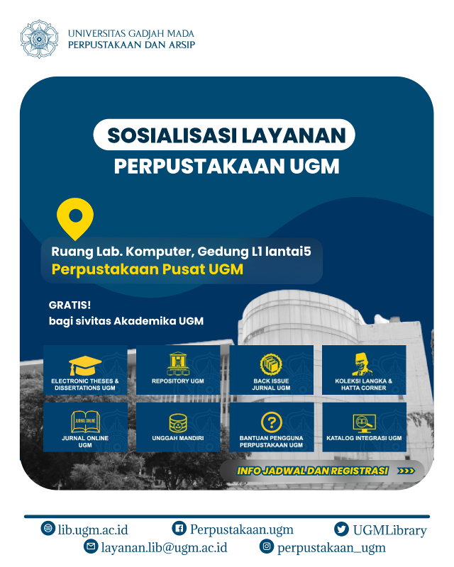 poster sosialisasi layanan perpustakaan UGM